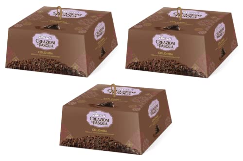 3x Bauli Colomba Creazioni di Pasqua Cioccolato Typisches Dessert der Ostertradition Osterkuchen mit Modica Schokoladencreme 750g von Bauli