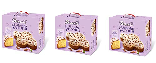 3x Bauli La Colomba di Verona Ostern kuchen ohne kandierte Früchte mit Zuckerguss und Mandeln 1Kg Backprodukt Oster-taube der italienischen Tradition von Bauli