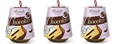 3x Bauli Pandoro Chocolate mit Schokoladencreme verziert mit gesüßtem Kakao 750g von Bauli