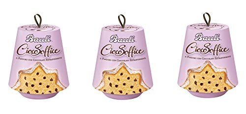 3x Bauli Pandoro CiocoSoffice mit Schokoladentropfen und Puderzucker 750g von Bauli