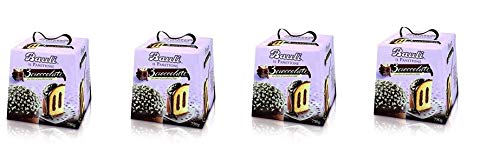 4x Bauli Panettone 3 Cioccolati mit Milchschokolade Creme 750g Italienisches Backprodukt Kuchen mit Schokolade bedeckt ohne Rosinen und ohne kandierte Früchte Weihnachtstradition von Bauli