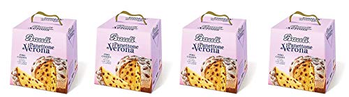 4x Bauli Panettone di Verona ohne kandierte Früchte mit Rosinen und Mandeln 1kg von Bauli