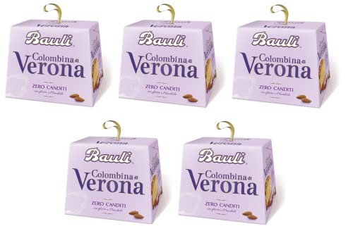 5x Bauli Colombina Verona Typisches Dessert der Ostertradition Osterkuchen mit Mandeln und Puderzucker,Ohne Kandierte Früchte 100g von Bauli