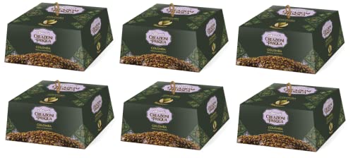 6x Bauli Colomba Creazioni di Pasqua Pistacchio Typisches Dessert der Ostertradition Osterkuchen mit Pistaziencreme,umhüllt von Dunkler Schokolade 750g von Bauli