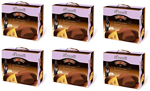 6x Bauli La Colomba con Crema al Baileys Ostern kuchen mit Baileys Creme 750g Backprodukt Oster-taube der italienischen Tradition mit gesüßter Kakao Dekoration von Bauli