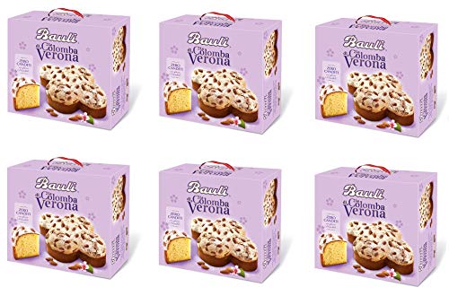 6x Bauli La Colomba di Verona Ostern kuchen ohne kandierte Früchte mit Zuckerguss und Mandeln 1Kg Backprodukt Oster-taube der italienischen Tradition von Bauli