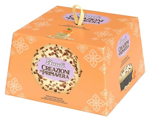 Bauli Colomba Creazioni di Primavera Albicocche Typisches Dessert der Ostertradition Osterkuchen mit Aprikosen, umhüllt von Weißer Schokolade 550g von Bauli