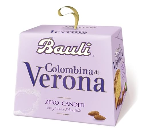 Bauli Colombina Verona Typisches Dessert der Ostertradition Osterkuchen mit Mandeln und Puderzucker,Ohne Kandierte Früchte 100g von Bauli