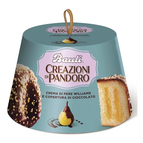 Bauli Creazioni di Pandoro Pera e Cioccolato Weihnachtskuchen mit Birnencreme und mit Schokolade überzogen 820g von Bauli