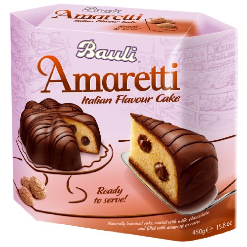 Bauli Italian Flavour Cake Amaretti mit Schokolade, italienischer Hefekuchen für Weihnachten, Weihnachtskuchen, Gebäck, 450g von Bauli