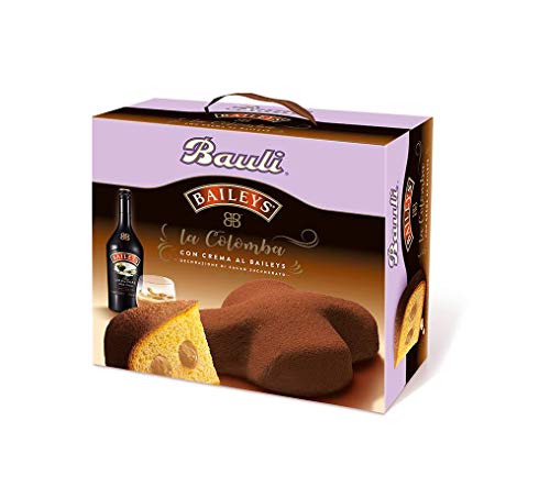 Bauli La Colomba con Crema al Baileys Ostern kuchen mit Baileys Creme 750g Backprodukt Oster-taube der italienischen Tradition mit gesüßter Kakao Dekoration von Bauli