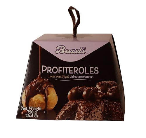 Bauli Pandoro Profiteroles mit Schokolade, italienischer Hefekuchen für Weihnachten, Weihnachtskuchen, Gebäck, 750g von Bauli