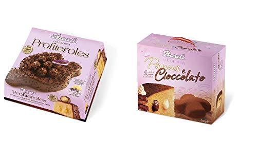 TESTPAKET Bauli Colomba Profiteroles - Panna Cioccolato Ostern kuchen ( 2 x 750g ) Oster-taube der italienischen Tradition von Bauli