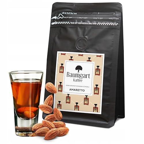 Baumgart Kaffee Aromatisiert Amaretto Kaffee Gemahlen - Röstkaffee 100% Arabica aus Brasilien, Frisch Geröstet, Natürliche Amaretto Aromen - 200g frisch gemahlen coffee aus der eigenen Kaffeerösterei von Baumgart Kaffee