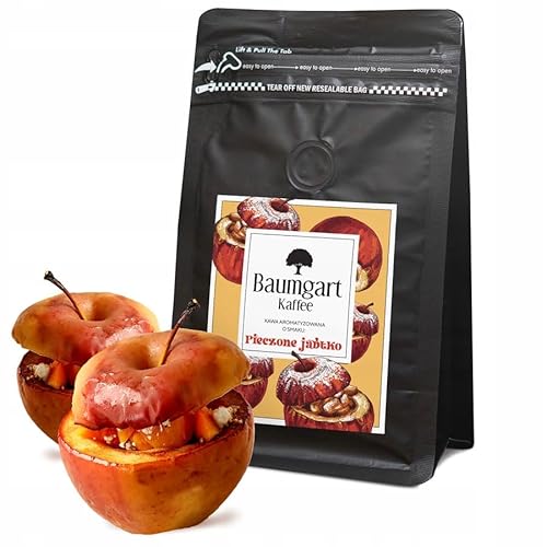 Baumgart Kaffee Aromatisiert Bratapfel Kaffee Gemahlen - Röstkaffee 100% Arabica aus Brasilien, Frisch Geröstet, Natürliche Bratapfel Aromen -200g frisch gemahlen coffee aus der eigenen Kaffeerösterei von Baumgart Kaffee