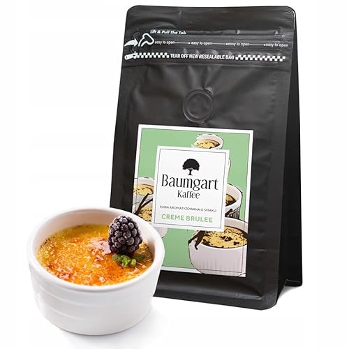 Baumgart Kaffee Aromatisiert Creme Brûlée Kaffee Gemahlen - Röstkaffee 100% Arabica aus Brasilien, Frisch Geröstet, Natürliche Creme Brûlée Aromen - 200g gemahlen coffee aus der eigenen Kaffeerösterei von Baumgart Kaffee