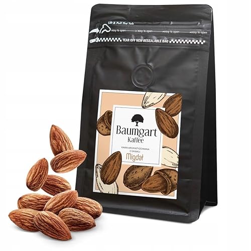 Baumgart Kaffee Aromatisiert Mandel Kaffee Gemahlen - Röstkaffee 100% Arabica aus Brasilien, Frisch Geröstet, Natürliche Mandel Aromen - 200g frisch gemahlen coffee aus der eigenen Kaffeerösterei von Baumgart Kaffee