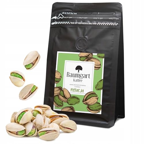 Baumgart Kaffee Aromatisiert Pistazien Kaffee Gemahlen - Röstkaffee 100% Arabica aus Brasilien, Frisch Geröstet, Natürliche Pistazien Aromen -200g frisch gemahlen coffee aus der eigenen Kaffeerösterei von Baumgart Kaffee