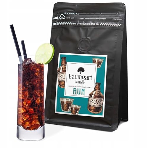 Baumgart Kaffee Aromatisiert Rum Kaffee Gemahlen - Röstkaffee 100% Arabica aus Brasilien, Frisch Geröstet, Natürliche Rum Aromen - 200g frisch gemahlen coffee aus der eigenen Kaffeerösterei von Baumgart Kaffee