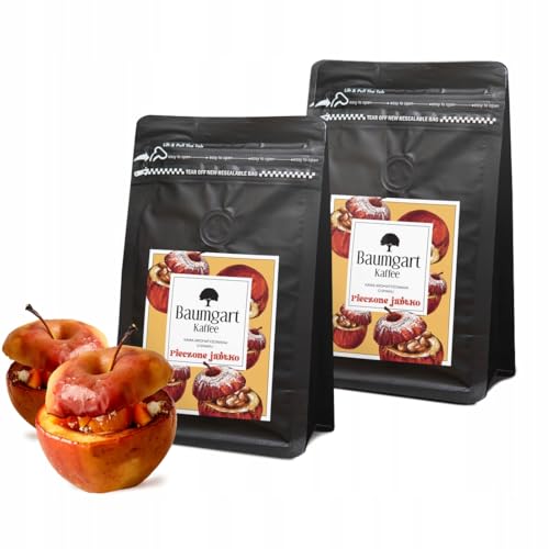 Baumgart Kaffee 2er Set Aromatisiert Bratapfel Kaffee Gemahlen - Röstkaffee 100% Arabica Brasilien, Frisch Geröstet, Natürliche Bratapfel Aromen - 2x 200g frisch coffee aus der eigenen Kaffeerösterei von Baumgart