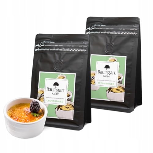 Baumgart Kaffee 2er Set Aromatisiert Creme Brûlée Kaffee Gemahlen - Röstkaffee 100% Arabica Brasilien, Frisch Geröstet, Natürliche Creme Brûlée Aromen - 2x 200g coffee aus der eigenen Kaffeerösterei von Baumgart