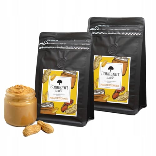 Baumgart Kaffee 2er Set Aromatisiert Erdnussbutter Kaffee Gemahlen - Röstkaffee 100% Arabica aus Brasilien, Frisch Geröstet, Natürliche Aromen - 2x 200g frisch coffee aus der eigenen Kaffeerösterei von Baumgart