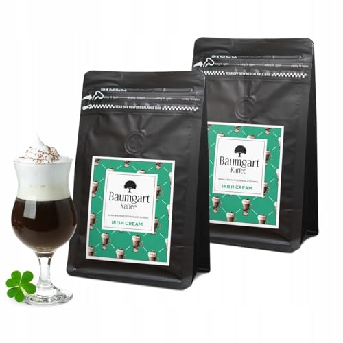 Baumgart Kaffee 2er Set Aromatisiert Irish Cream Kaffeebohnen - Röstkaffee 100% Arabica Brasilien, Frisch Geröstet, Natürliche Aromen - 2x 200g frisch coffee aus der eigenen Kaffeerösterei von Baumgart