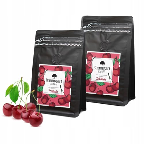 Baumgart Kaffee 2er Set Aromatisiert Kirsche Kaffee Gemahlen - Röstkaffee 100% Arabica aus Brasilien, Frisch Geröstet, Natürliche Cherry Aromen - 2x 200g frisch coffee aus der eigenen Kaffeerösterei von Baumgart