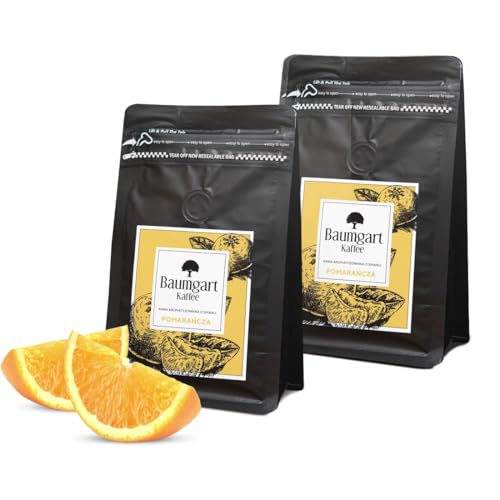 Baumgart Kaffee 2er Set Aromatisiert Orangen Kaffee Gemahlen - Röstkaffee 100% Arabica aus Brasilien, Frisch Geröstet, Natürliche Orange Aromen - 2x 200g frisch coffee aus der eigenen Kaffeerösterei von Baumgart