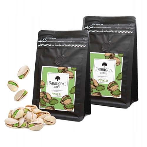 Baumgart Kaffee 2er Set Aromatisiert Pistazien Kaffee Gemahlen - Röstkaffee 100% Arabica Brasilien, Frisch Geröstet, Natürliche Pistazien Aromen - 2x 200g frisch coffee aus der eigenen Kaffeerösterei von Baumgart