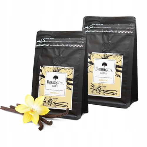 Baumgart Kaffee 2er Set Aromatisiert Vanille Kaffee Gemahlen - Röstkaffee 100% Arabica aus Brasilien, Frisch Geröstet, Natürliche Vanilla Aromen - 2x 200g frisch coffee aus der eigenen Kaffeerösterei von Baumgart