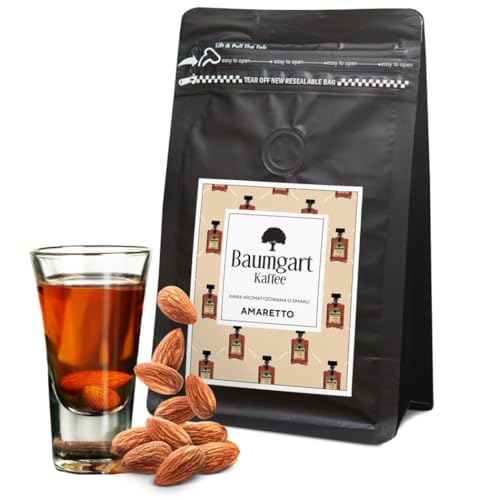 Baumgart Kaffee Aromatisiert Amaretto Kaffee Gemahlen - Röstkaffee 100% Arabica aus Brasilien, Frisch Geröstet, Natürliche Amaretto Aromen - 200g frisch gemahlen coffee aus der eigenen Kaffeerösterei von Baumgart