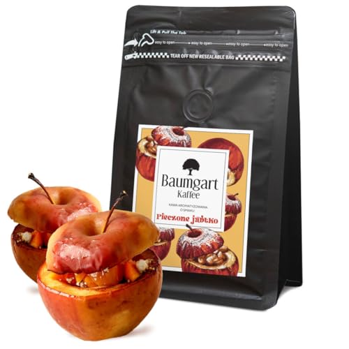 Baumgart Kaffee Aromatisiert Bratapfel Kaffee Gemahlen - Röstkaffee 100% Arabica Brasilien, Frisch Geröstet, Natürliche Bratapfel Aromen - 200g frisch gemahlen coffee aus der eigenen Kaffeerösterei von Baumgart