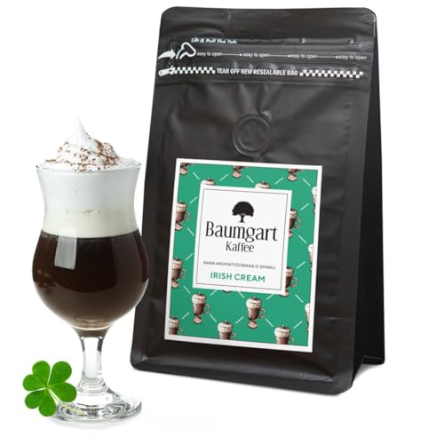 Baumgart Kaffee Aromatisiert Irish Cream Kaffee Gemahlen - Röstkaffee 100% Arabica aus Brasilien, Frisch Geröstet, Natürliche Irish Cream Aromen - 200g gemahlen coffee aus der eigenen Kaffeerösterei von Baumgart