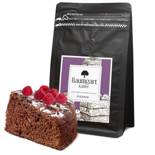 Baumgart Kaffee Aromatisiert Lebkuchen Kaffee Gemahlen - Röstkaffee 100% Arabica Brasilien, Frisch Geröstet, Natürliche Lebkuchen Aromen - 200g frisch gemahlen coffee aus der eigenen Kaffeerösterei von Baumgart