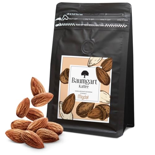 Baumgart Kaffee Aromatisiert Mandel Kaffee Gemahlen - Röstkaffee 100% Arabica aus Brasilien, Frisch Geröstet, Natürliche Mandel Aromen - 200g frisch gemahlen coffee aus der eigenen Kaffeerösterei von Baumgart