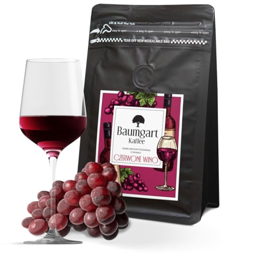 Baumgart Kaffee Aromatisiert Rotwein Kaffee Gemahlen - Röstkaffee 100% Arabica aus Brasilien, Frisch Geröstet, Natürliche Rotwein Aromen - 200g frisch gemahlen coffee aus der eigenen Kaffeerösterei von Baumgart