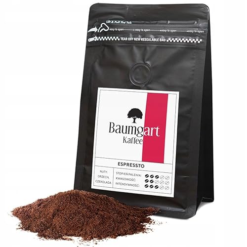 Baumgart Kaffee ESPRESSTO Kaffee Gemahlen - ausgewogener Röstkaffee, Frisch Geröstet, Arabica & Robusta, Intensität 6/10, Mitllere Röstung - 200g frisch gemahlen coffee aus der eigenen Kaffeerösterei von Baumgart