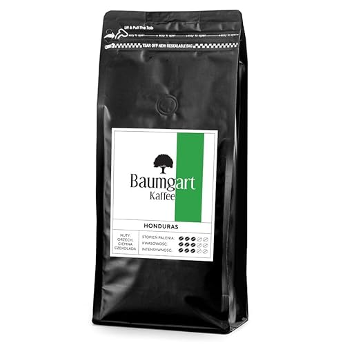 Baumgart Kaffee HONDURAS Kaffee Gemahlen - 100% Arabica, Röstkaffee, Frisch Geröstet, Intensität 6/10, Mittlere Röstung, Perfekt Ausgewogener - 1000g gemahlen coffee aus der eigenen Kaffeerösterei von Baumgart