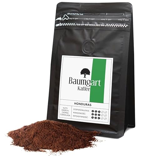 Baumgart Kaffee HONDURAS Kaffee Gemahlen - 100% Arabica, Röstkaffee, Frisch Geröstet, Intensität 6/10, Mittlere Röstung, Perfekt Ausgewogener - 200g gemahlen coffee aus der eigenen Kaffeerösterei von Baumgart