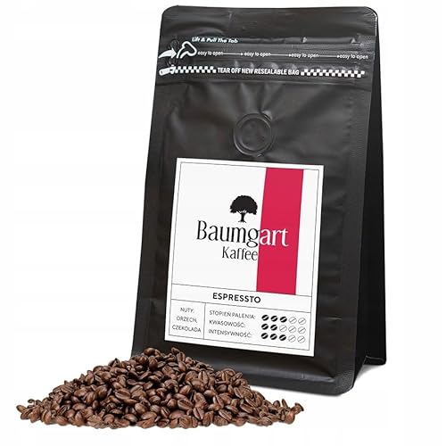 Baumgart Kaffee Kaffeebohnen ESPRESSTO – ausgewogener Röstkaffee, Frisch Geröstet, Arabica & Robusta, Intensität 6/10, Mitllere Röstung - 200g ganze Bohnen coffee aus der eigenen Kaffeerösterei von Baumgart