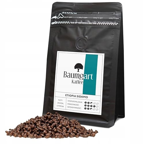 Baumgart Kaffee Kaffeebohnen ETIOPIA SIADAMO – 100% Arabica, Röstkaffee, Frisch Geröstet, Intensität 4/10, Helle Röstung, fruchtigen Noten - 200g ganze Bohnen coffee aus der eigenen Kaffeerösterei von Baumgart