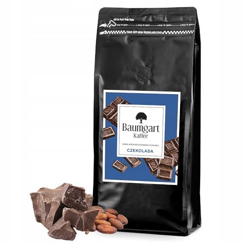 Baumgart Kaffee Kaffeebohnen Schokolade Aromatisiert – Röstkaffee 100% Arabica aus Brasilien, Frisch Geröstet, Natürliche Schokolade Aromen - 1000g ganze Bohnen coffee aus der eigenen Kaffeerösterei von Baumgart