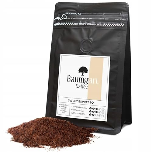 Baumgart Kaffee SWEET ESPRESSO Kaffee Gemahlen - 100% Arabica, Röstkaffee, Frisch Geröstet, Intensität 4/10, Mittlere Röstung, Ideal für Espresso - 200g gemahlen coffee aus der eigenen Kaffeerösterei von Baumgart