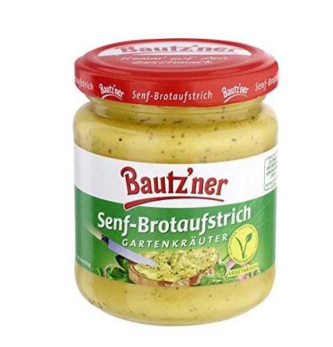 Bautz'ner - Senf-Brotaufstrich Kräuter – 6er Pack (6 x 200ml) - Ideal für Brotzeit und Grillen, Vegetarisch & Glutenfrei von Bautz'ner