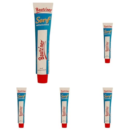 Bautzner Senf mittelscharf in der Tube (Packung mit 5) von Bautz'ner