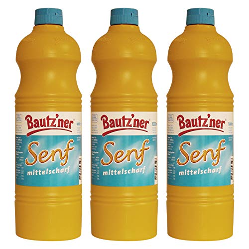 Bautzner - Senf Mittelscharf 1000ml 3er Pack - 3x1000ml von Bautzner