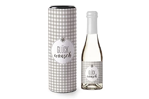 Piccolo Sekt Geschenk 0,2 | Geschenke mit Alkohol & Geschenkverpackung | Sekt mit Geschenk Box, Glas & Spruch | Geschenkideen Ostern Valentinstag Geburtstag (Glückwunsch) von Bavaria Home Style Collection