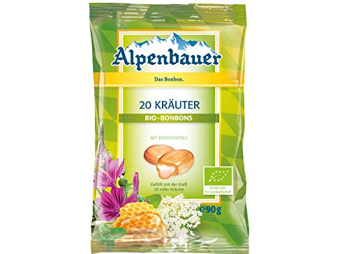 Alpenbauer Bio Bonbons mit Kräuter und Honig Geschmack 20 Kräuter 90g von Bavarian Sweets GmbH