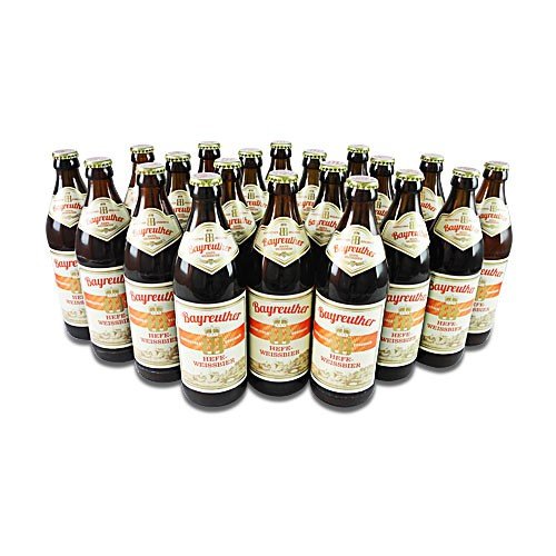 Bayreuther Hefe-Weissbier (20 Flaschen à 0,5 l / 5,3% vol.) inc. MEHRWEG Pfand von Bayreuther Bierbrauerei